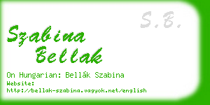 szabina bellak business card