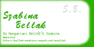 szabina bellak business card